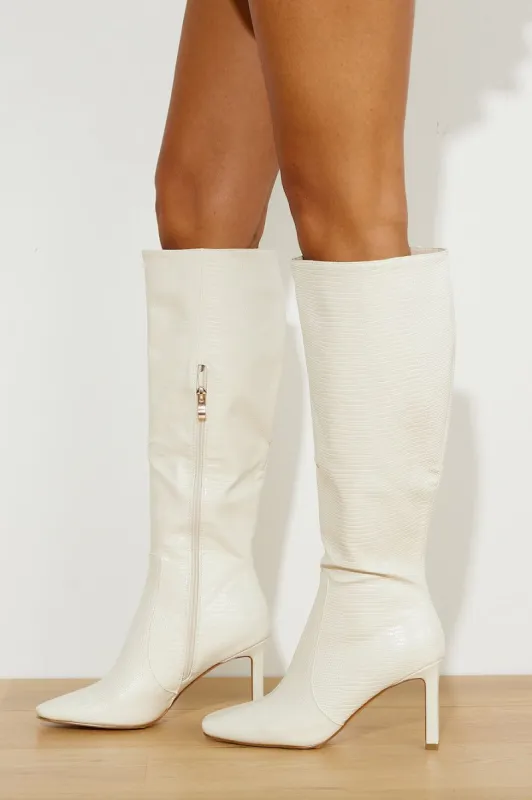 BILLINI May Boots Ivory Scale sold by Hello Molly