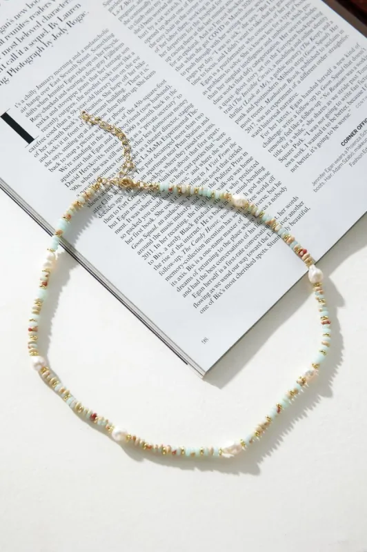 Beaded Loved Necklace Brass sold by Hello Molly