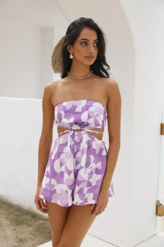 Skip To Somewhere Romper Purple sold by Hello Molly