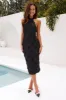 HELLO MOLLY Sunflower Horizon Midi Dress Black sold by Hello Molly