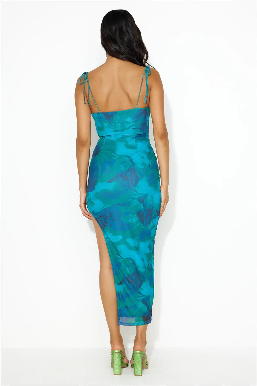Seen On You Mesh Maxi Dress Blue sold by Hello Molly product image thumbnail 5