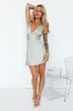 Silky Moment Satin Mini Dress Sage sold by Hello Molly