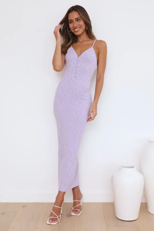 SNDYS Elora Midi Dress Lilac Floral sold by Hello Molly