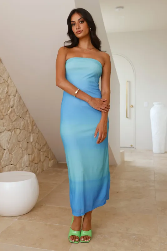 Drinks At Sunset Midi Dress Blue sold by Hello Molly