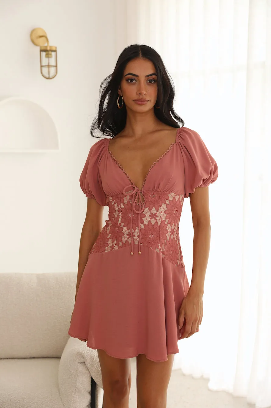 Lover Of Lace Mini Dress Rose sold by Hello Molly product image thumbnail 2
