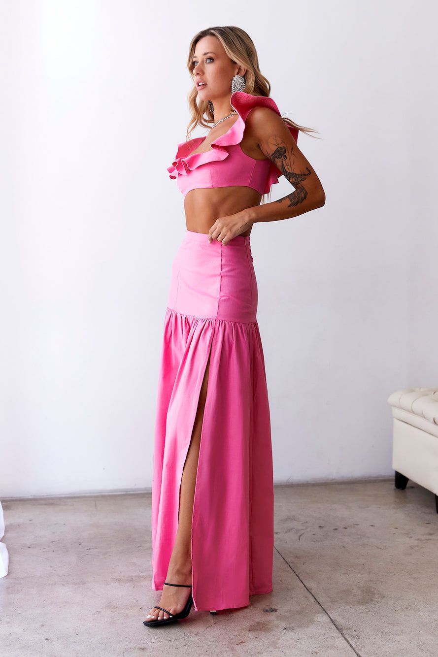 HELLO MOLLY Dessert Menu Maxi Skirt Pink sold by Hello Molly product image thumbnail 4