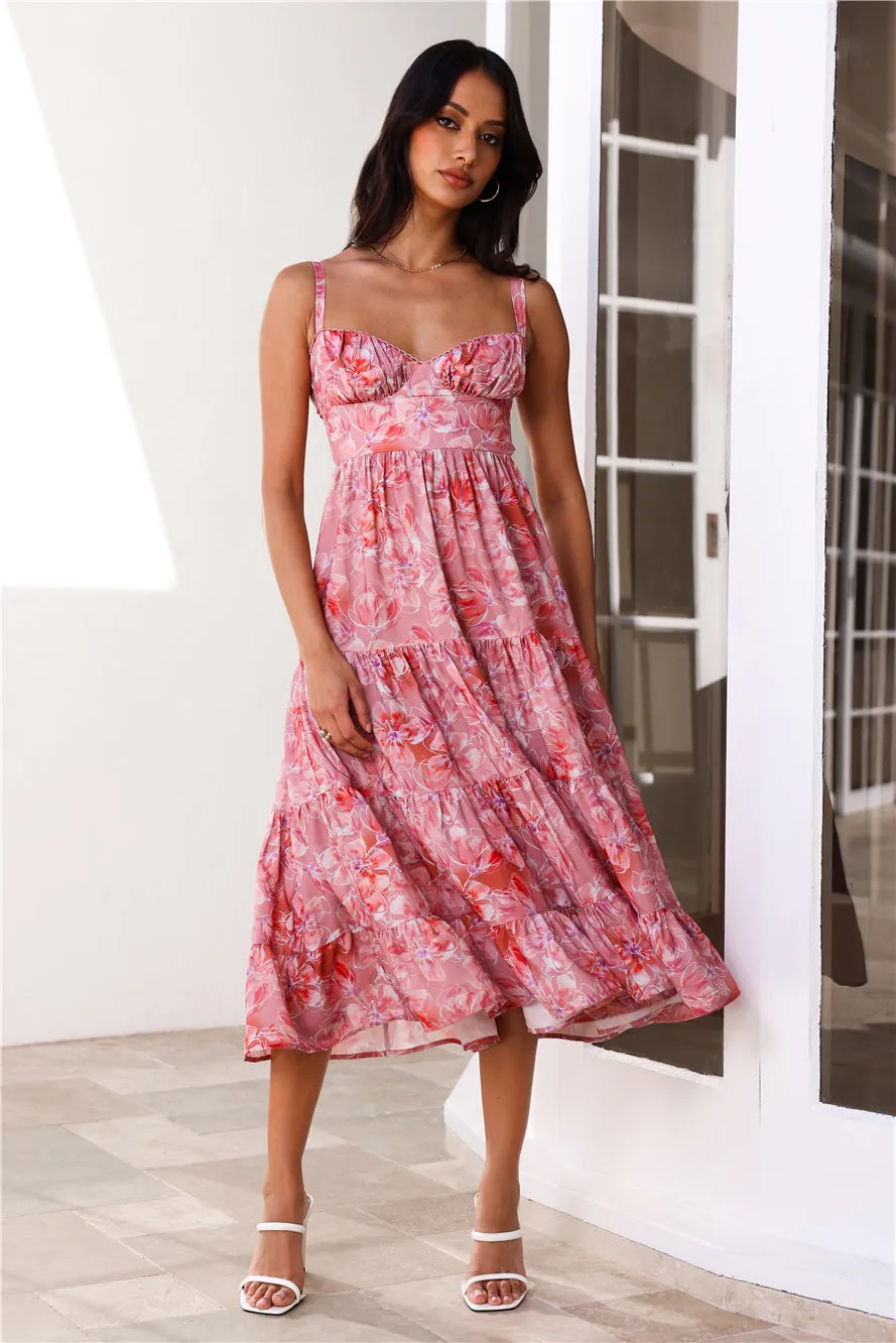 Hour Of Gold Midi Dress Pink sold by Hello Molly product image thumbnail 2