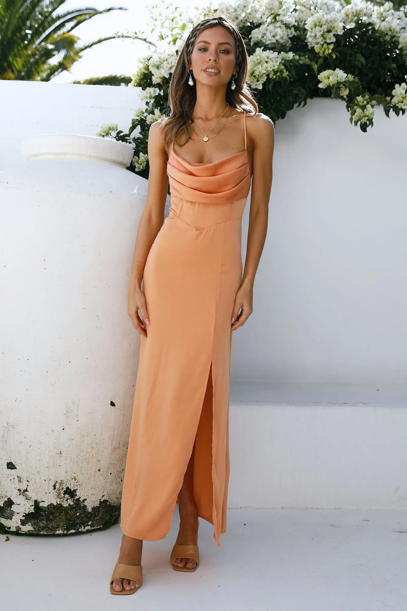 Golden Thoughts Maxi Dress Orange sold by Hello Molly product image thumbnail 2