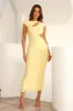 Indoor Outdoors Maxi Dress Yellow sold by Hello Molly