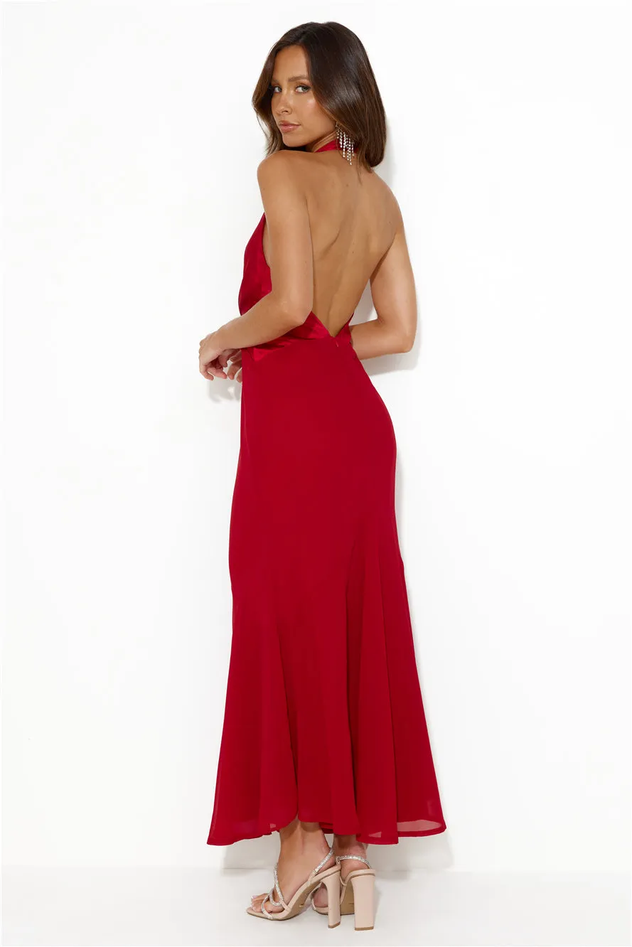 Allowing Luxury Halter Maxi Dress Red sold by Hello Molly product image thumbnail 4