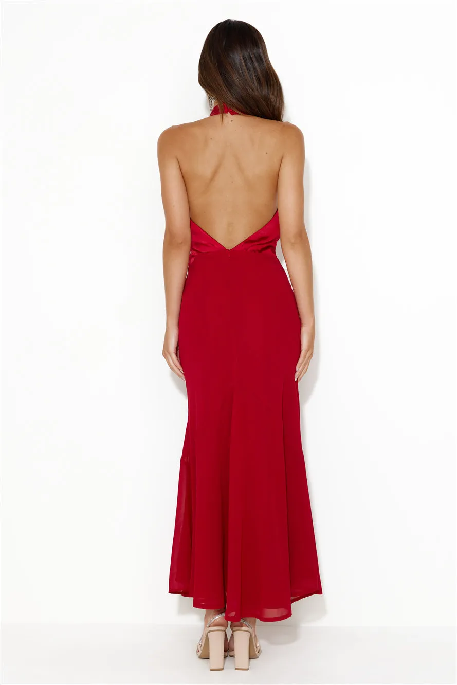 Allowing Luxury Halter Maxi Dress Red sold by Hello Molly product image thumbnail 5