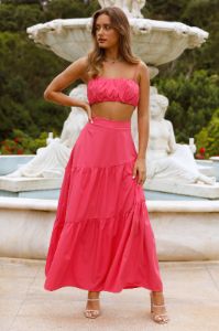 Our World Maxi Skirt Hot Pink sold by Hello Molly