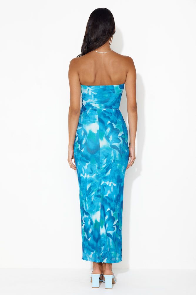 Ocean Treasure Mesh Midi Skirt Blue sold by Hello Molly product image thumbnail 4