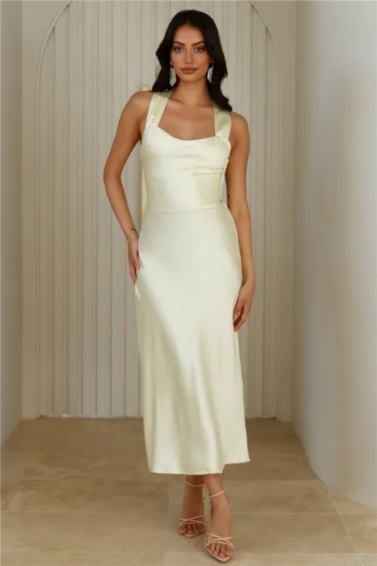 Tie It Up Girl Maxi Dress Yellow sold by Hello Molly