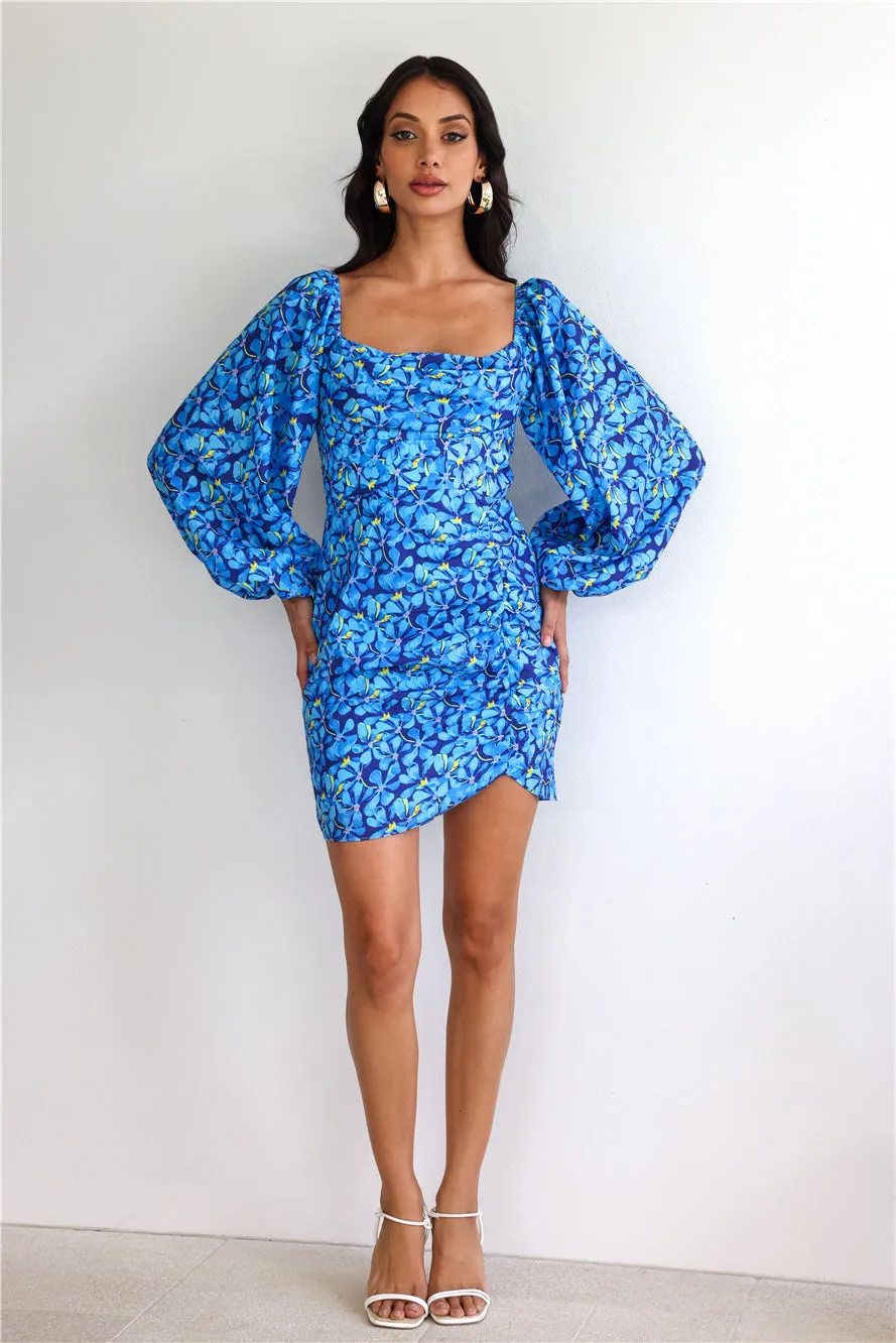 Springtime Bloom Mini Dress Blue sold by Hello Molly product image thumbnail 2