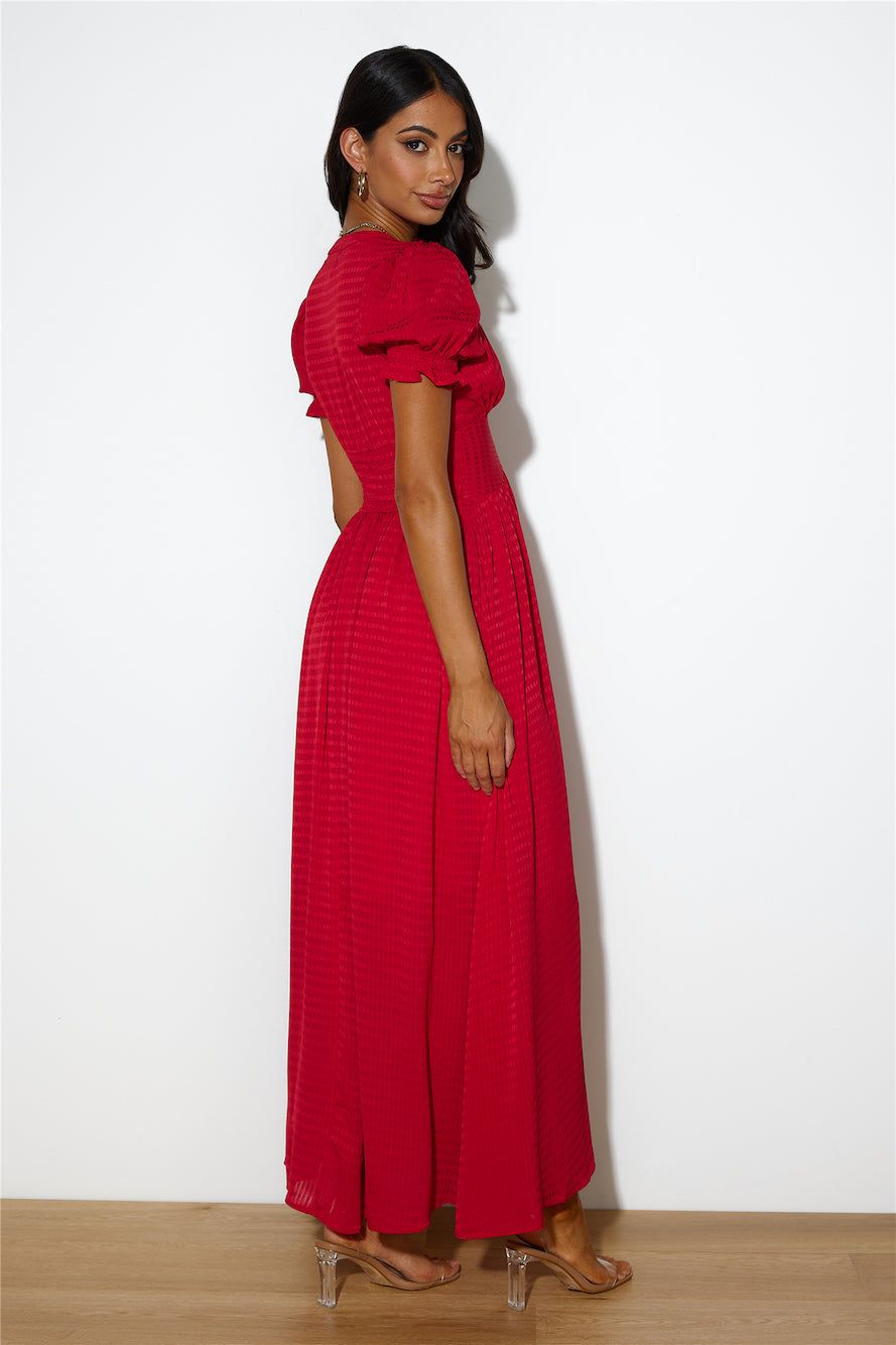 Downtown Brunch Maxi Dress Red sold by Hello Molly product image thumbnail 4