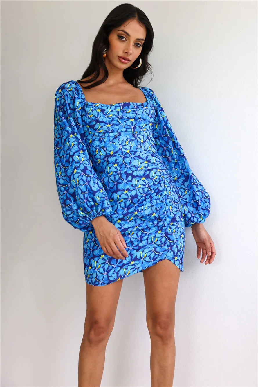Springtime Bloom Mini Dress Blue sold by Hello Molly product image thumbnail 3