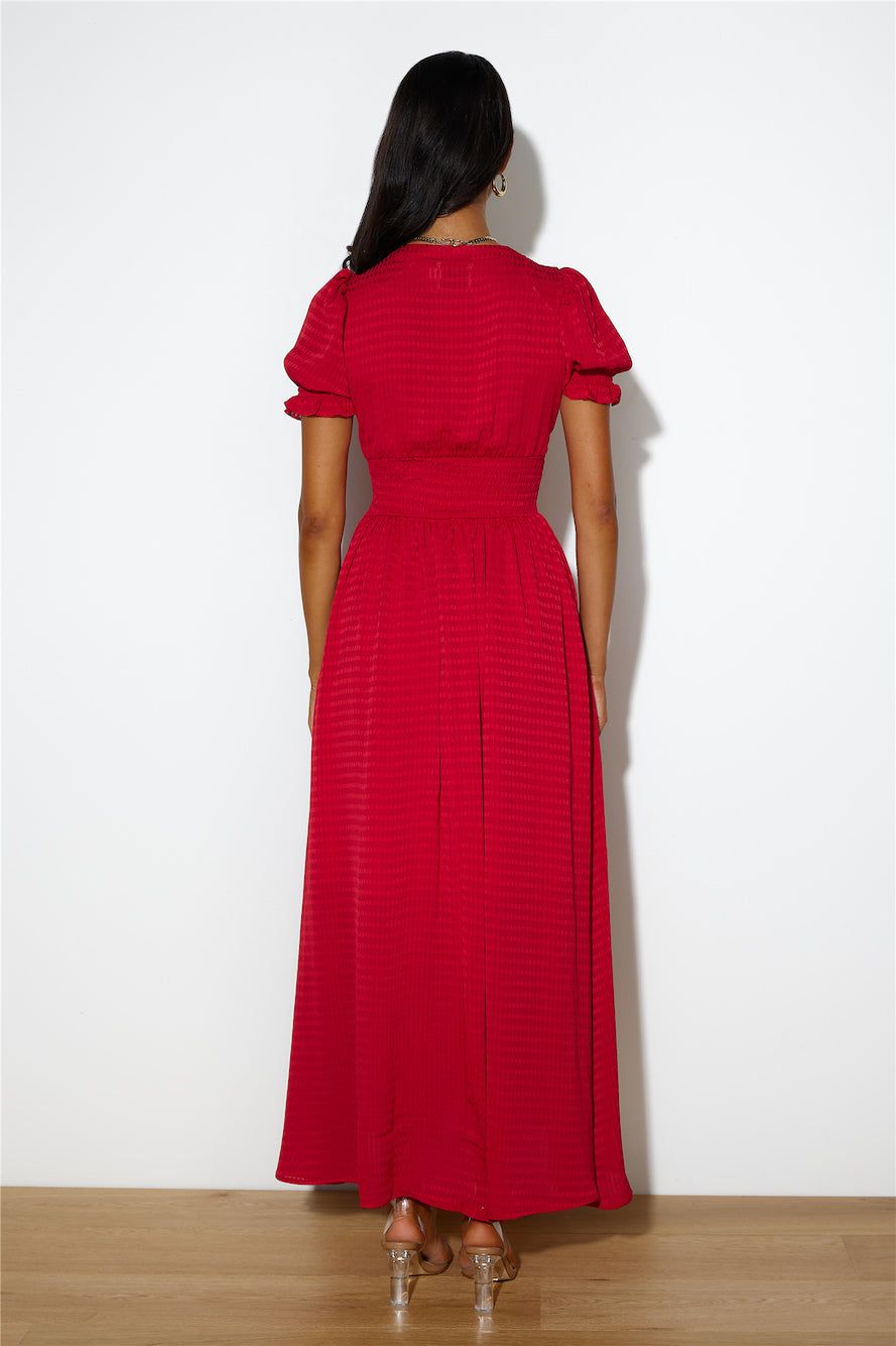 Downtown Brunch Maxi Dress Red sold by Hello Molly product image thumbnail 5