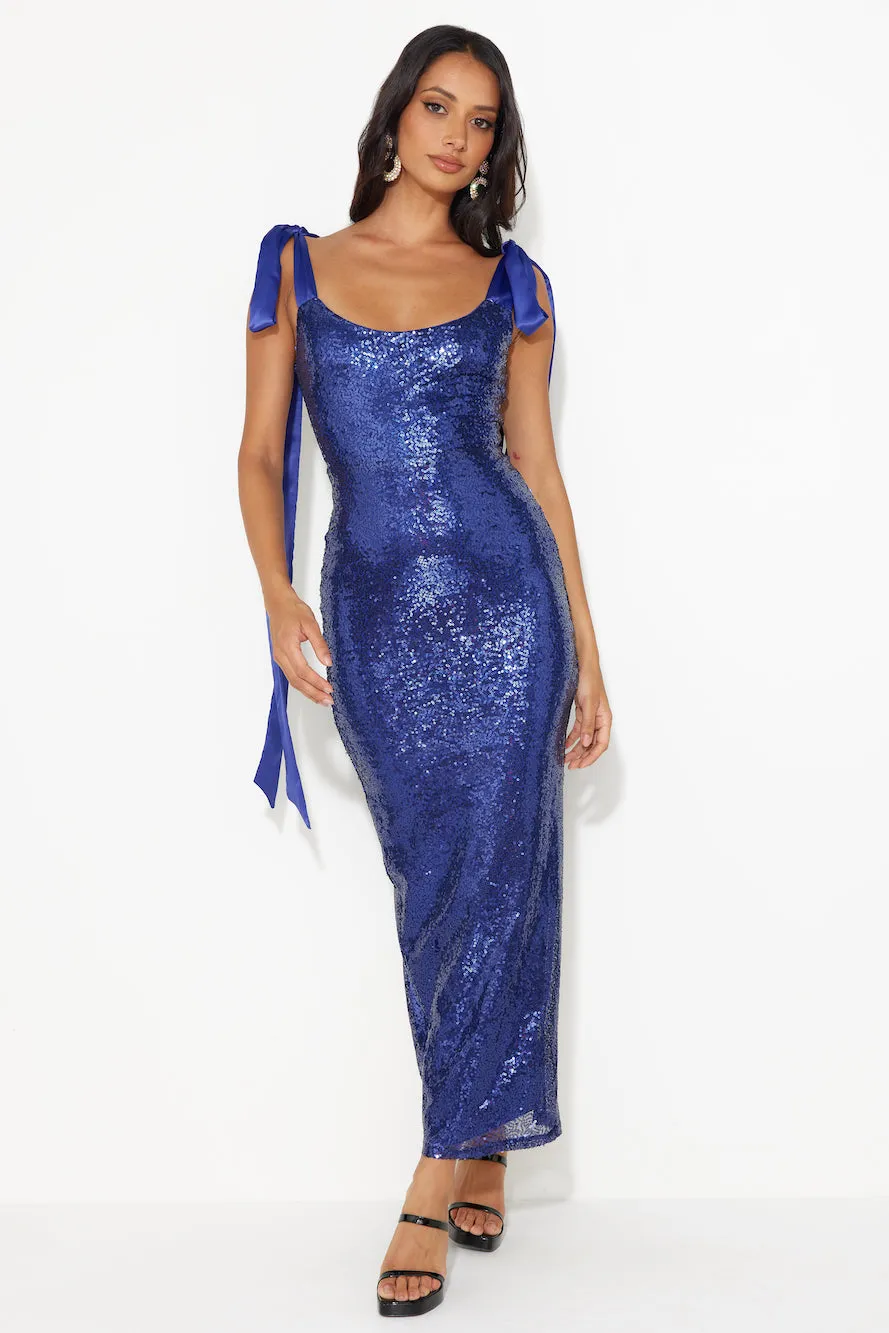Camera Flash Sequin Maxi Dress Blue sold by Hello Molly product image thumbnail 4