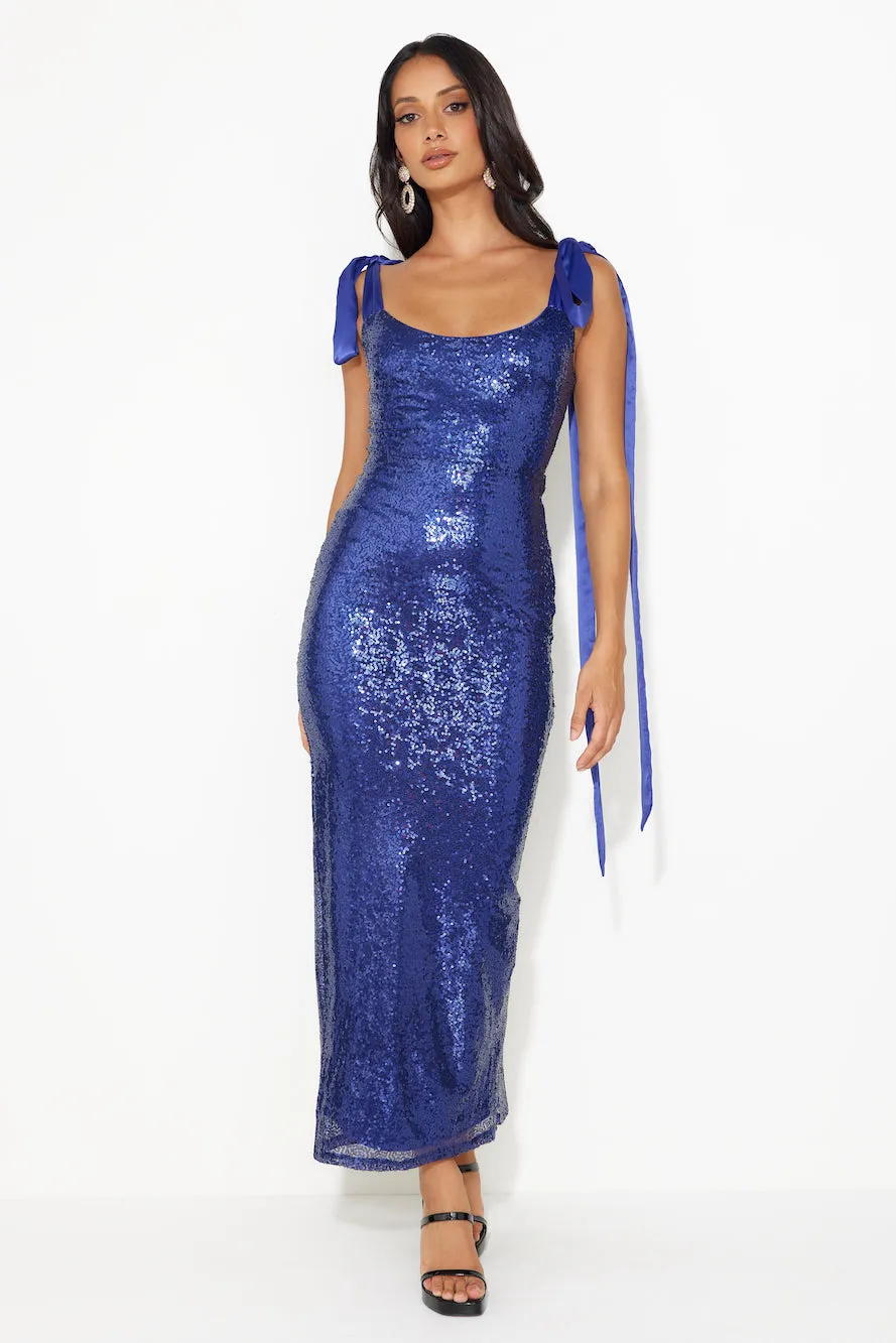 Camera Flash Sequin Maxi Dress Blue sold by Hello Molly product image thumbnail 2