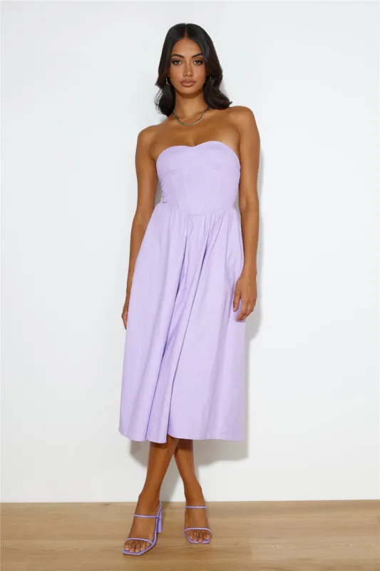 Dreaming Of This Midi Dress Lilac sold by Hello Molly