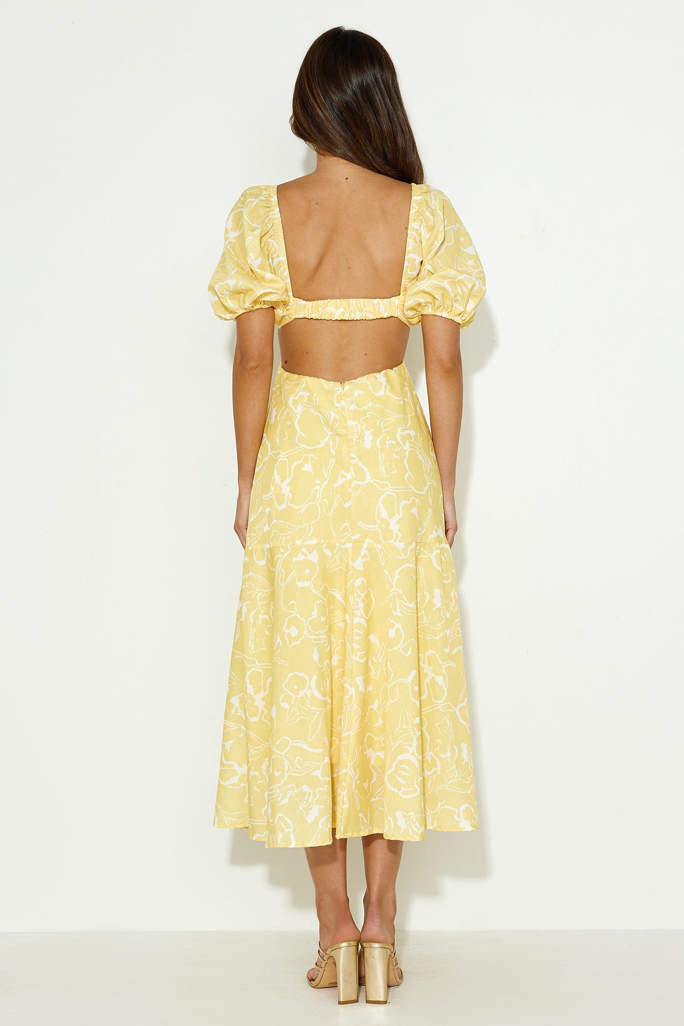 Bright Personality Midi Dress Yellow sold by Hello Molly product image thumbnail 5