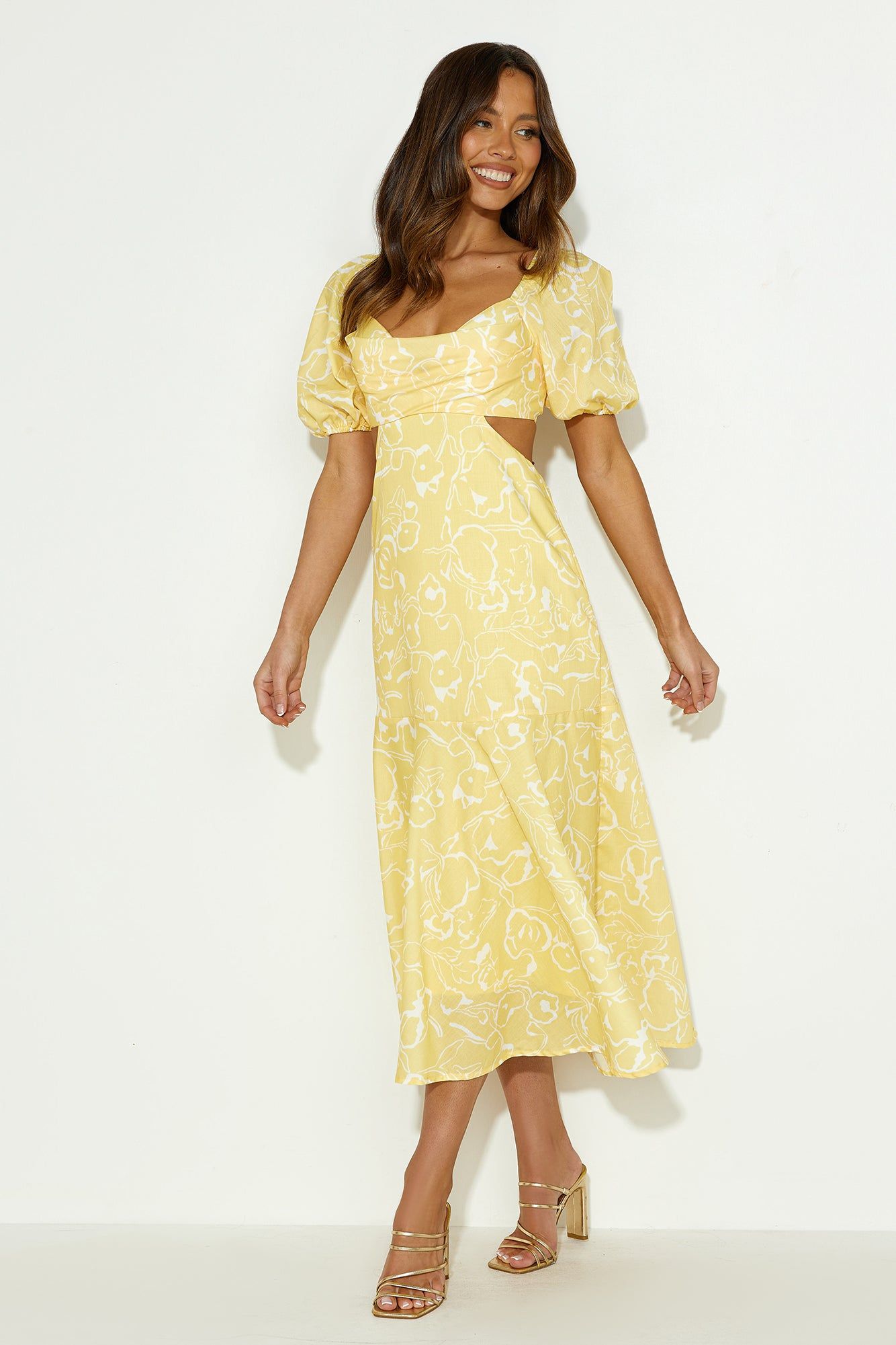 Bright Personality Midi Dress Yellow sold by Hello Molly product image thumbnail 2