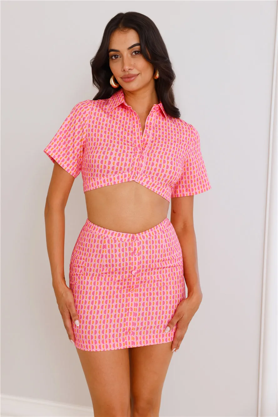 Retro Hearts Crop Top Pink sold by Hello Molly product image thumbnail 3