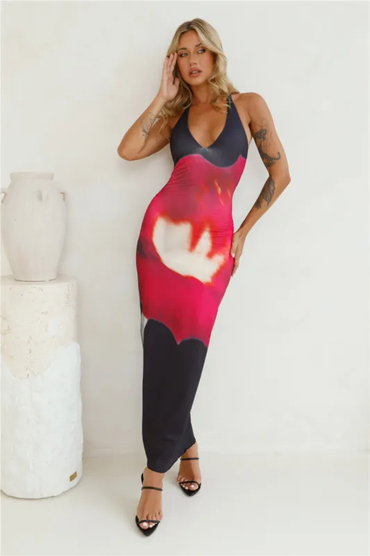 She's An Island Girl Halter Maxi Dress Black sold by Hello Molly