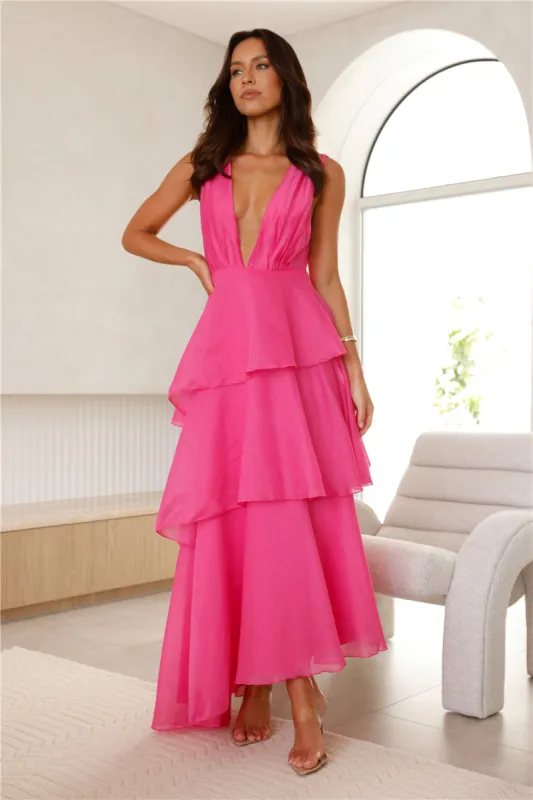 Fashion Zone Maxi Dress Hot Pink sold by Hello Molly