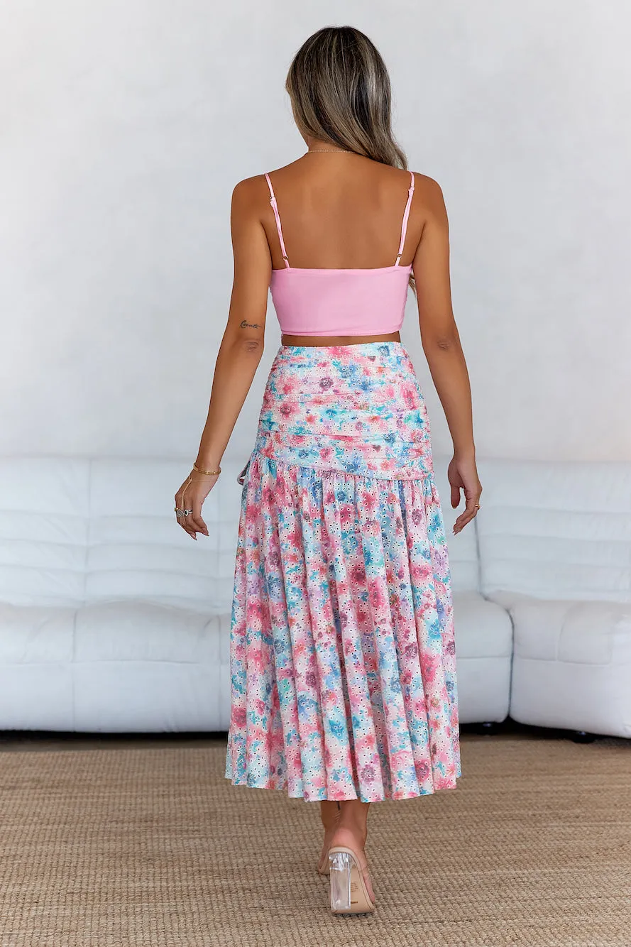 HELLO MOLLY Picnic In The Summer Maxi Skirt Pink sold by Hello Molly product image thumbnail 4