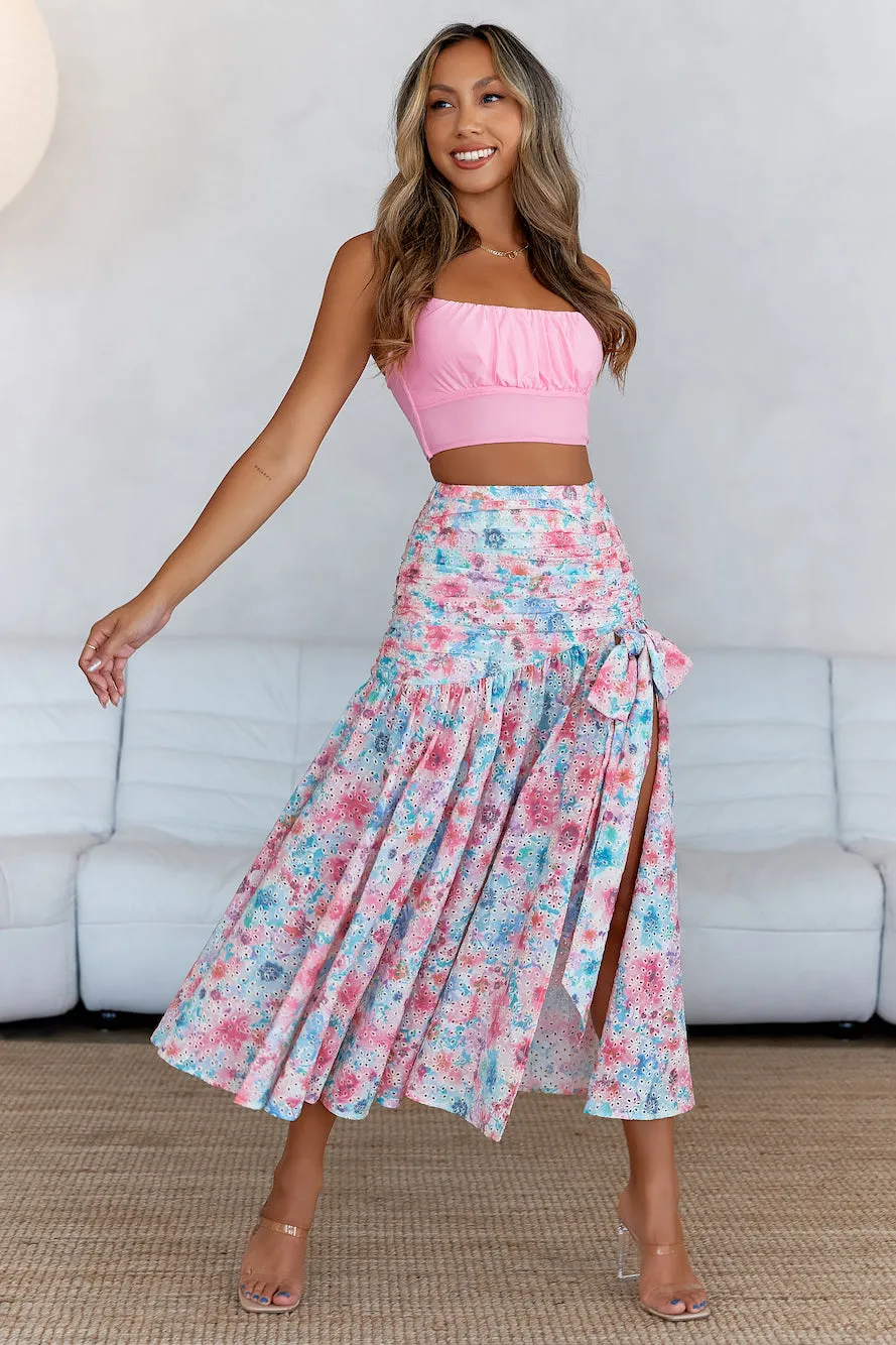 HELLO MOLLY Picnic In The Summer Maxi Skirt Pink sold by Hello Molly product image thumbnail 2