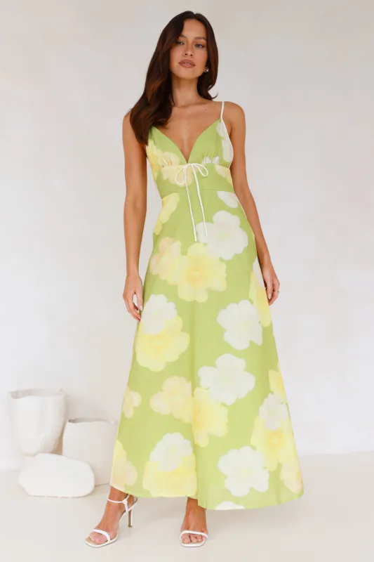 Soaking Up Maxi Dress Green sold by Hello Molly