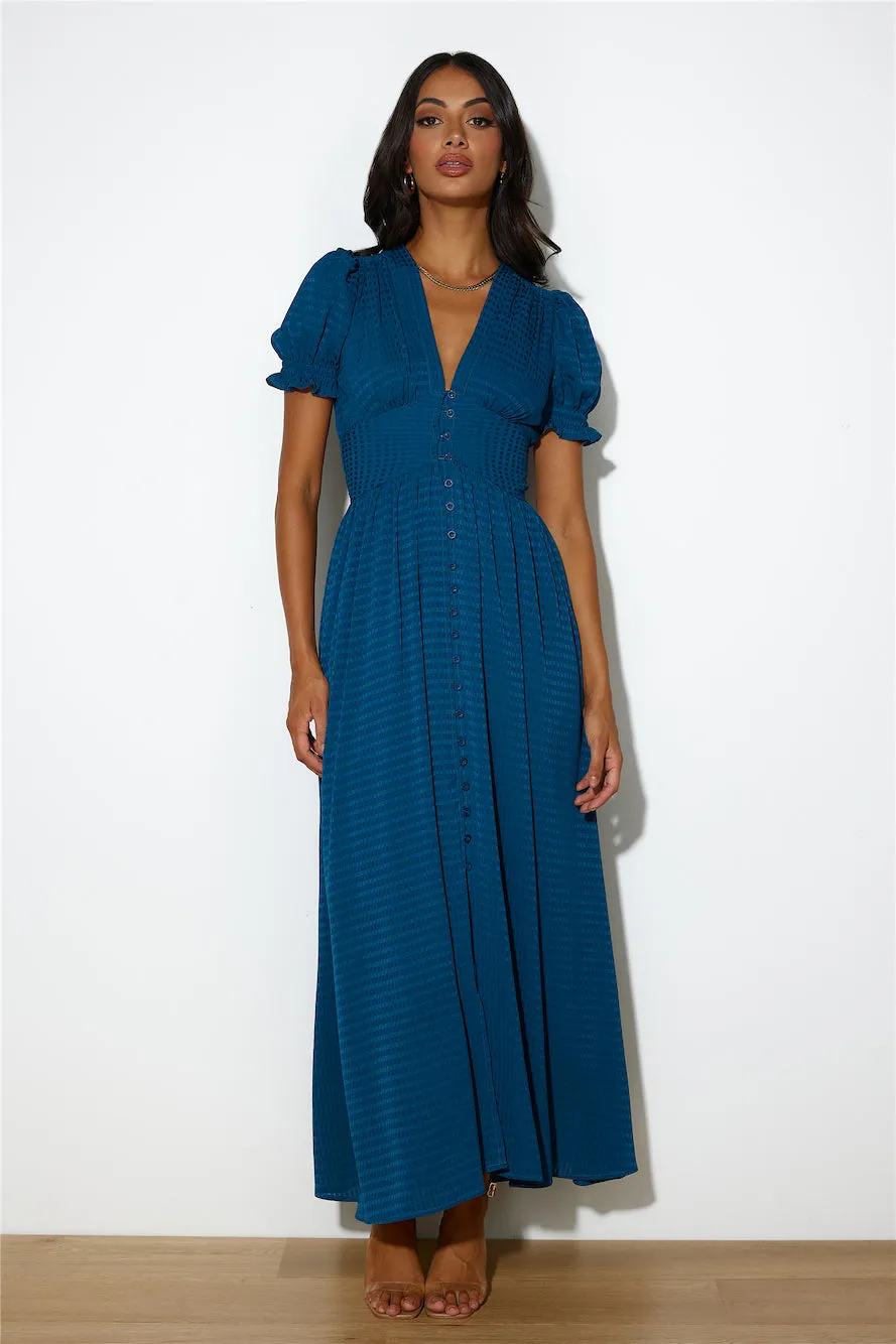 Downtown Brunch Maxi Dress Navy sold by Hello Molly