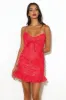 Romance With You Mini Dress Red sold by Hello Molly