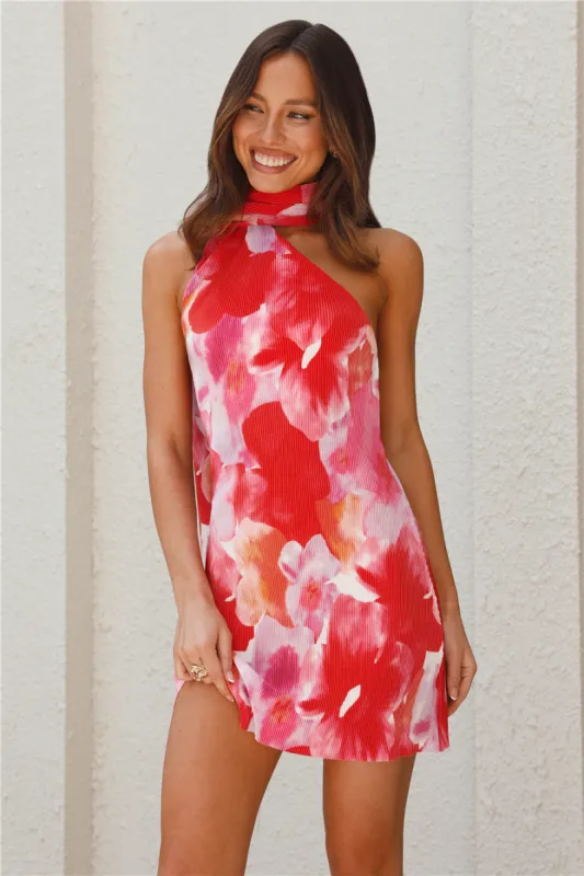 Sun Down Plisse Mini Dress Orange sold by Hello Molly