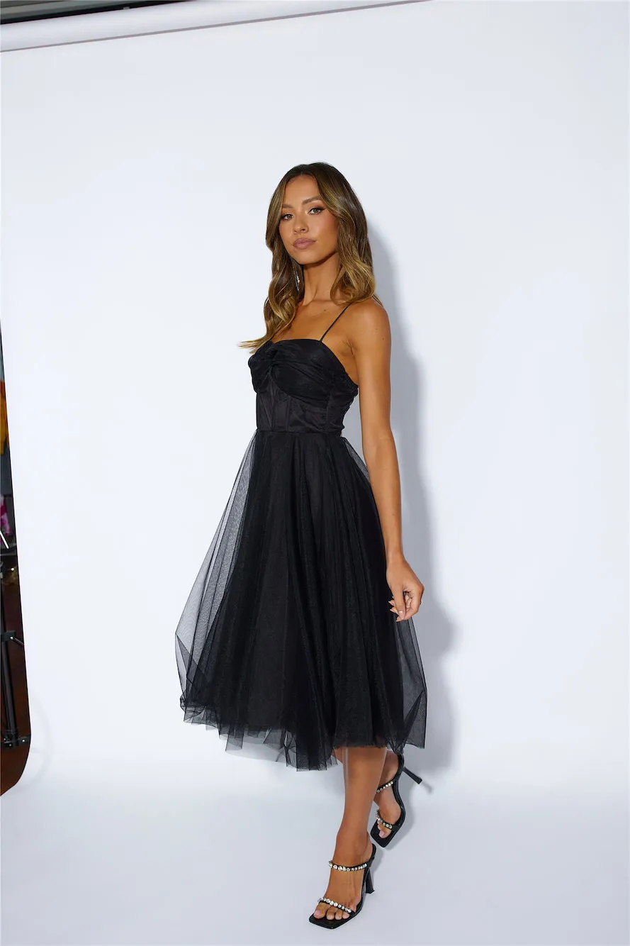 Glam Feeling Tulle Midi Dress Black sold by Hello Molly product image thumbnail 5
