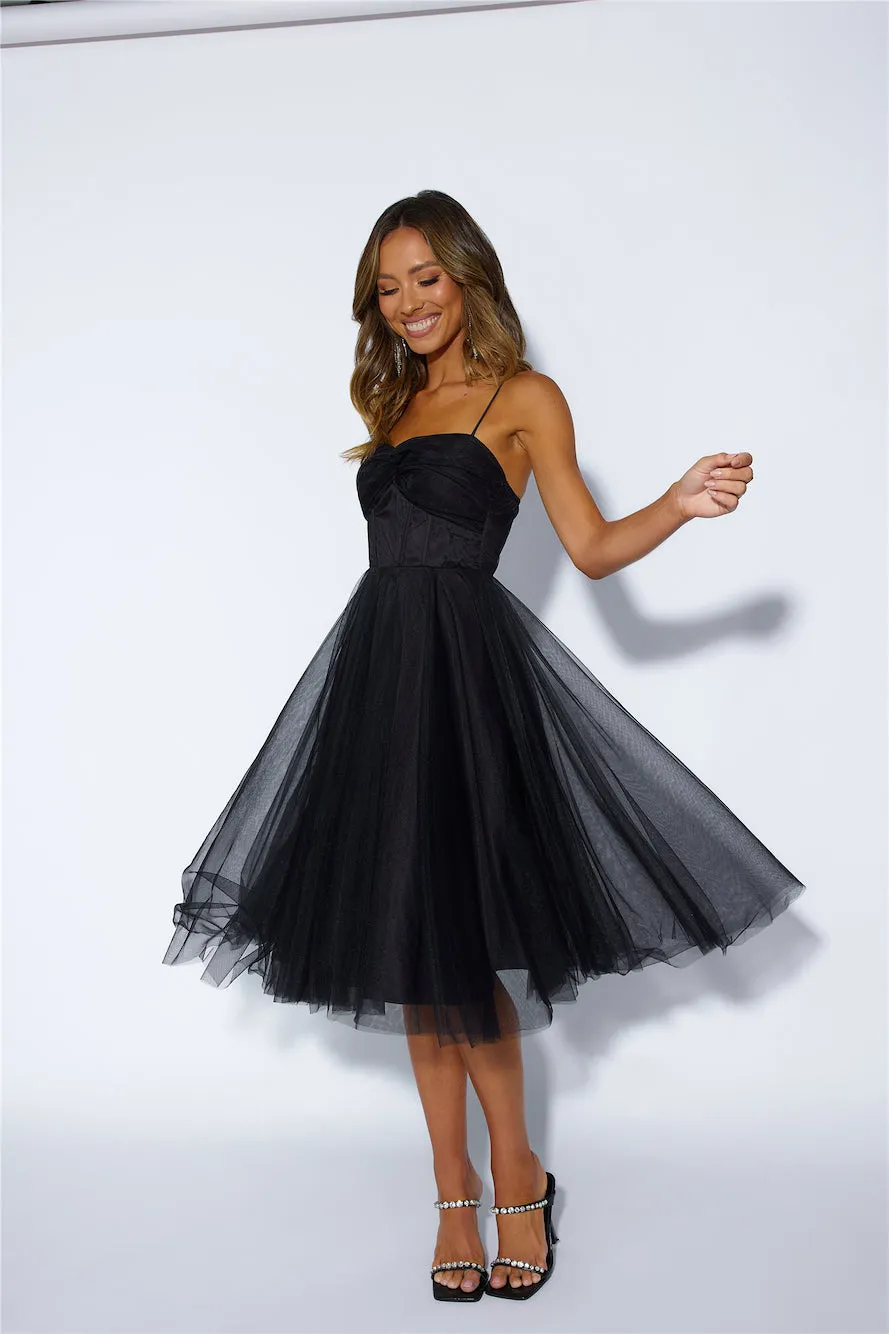 Glam Feeling Tulle Midi Dress Black sold by Hello Molly product image thumbnail 3