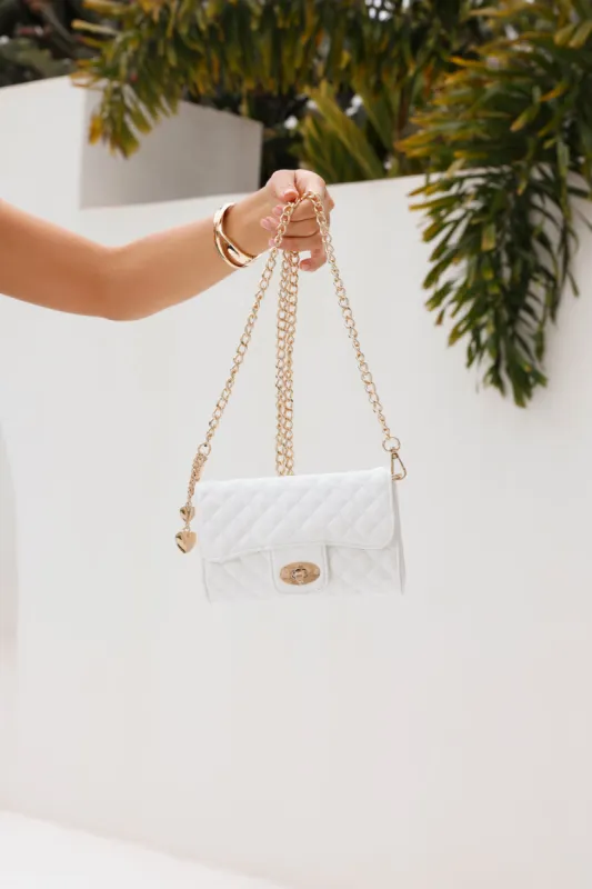 BILLINI Daytona Multi Wear Bag White Quilted sold by Hello Molly