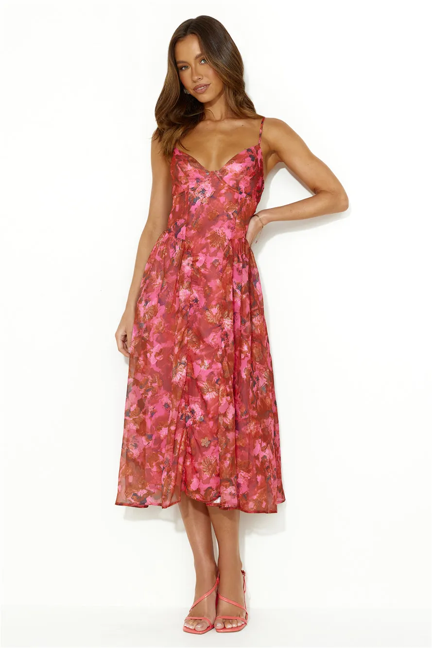 Your Aroma Midi Dress Red sold by Hello Molly product image thumbnail 3