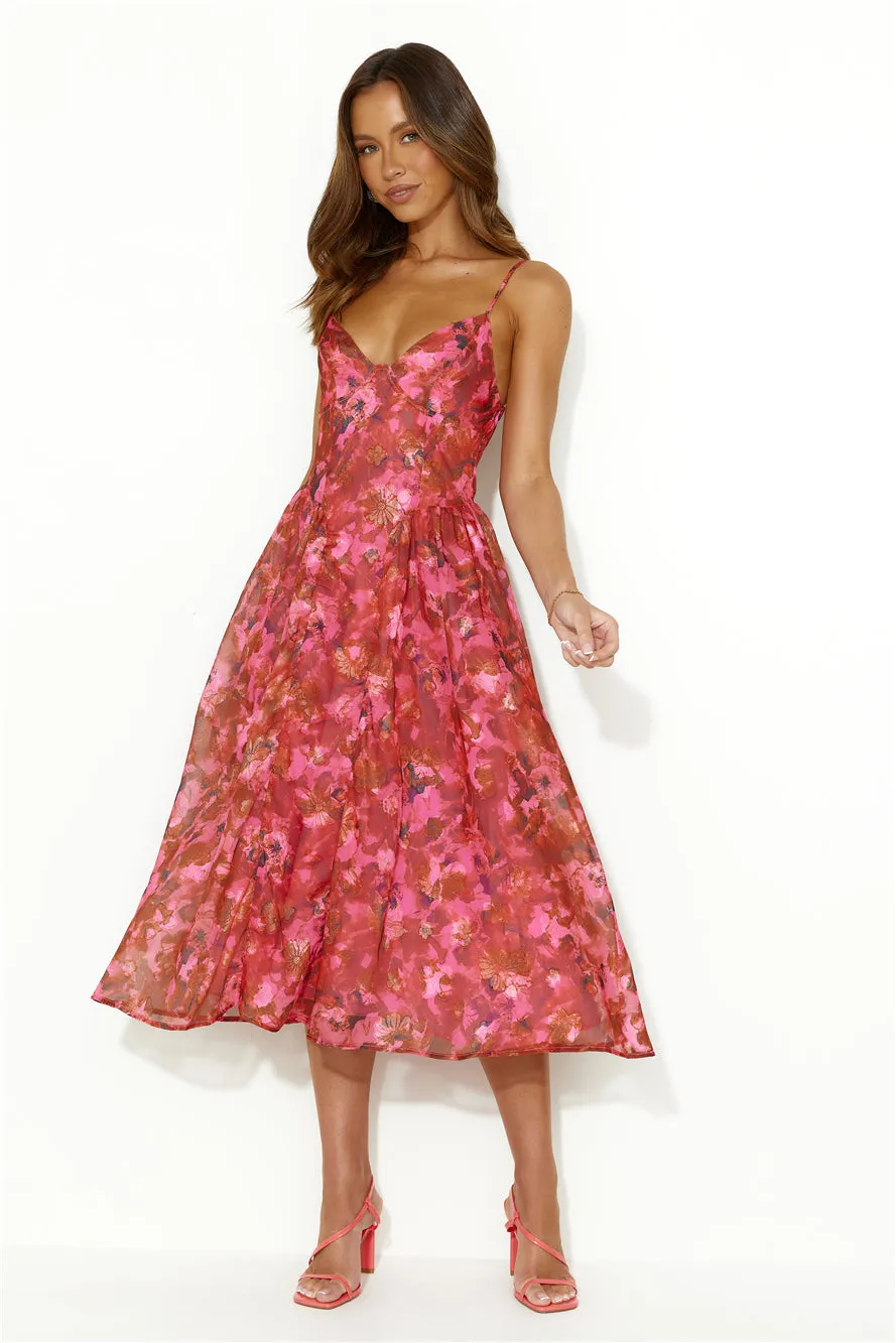 Your Aroma Midi Dress Red sold by Hello Molly