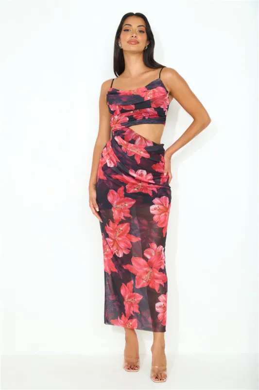 Wild Lily Mesh Maxi Dress Black sold by Hello Molly