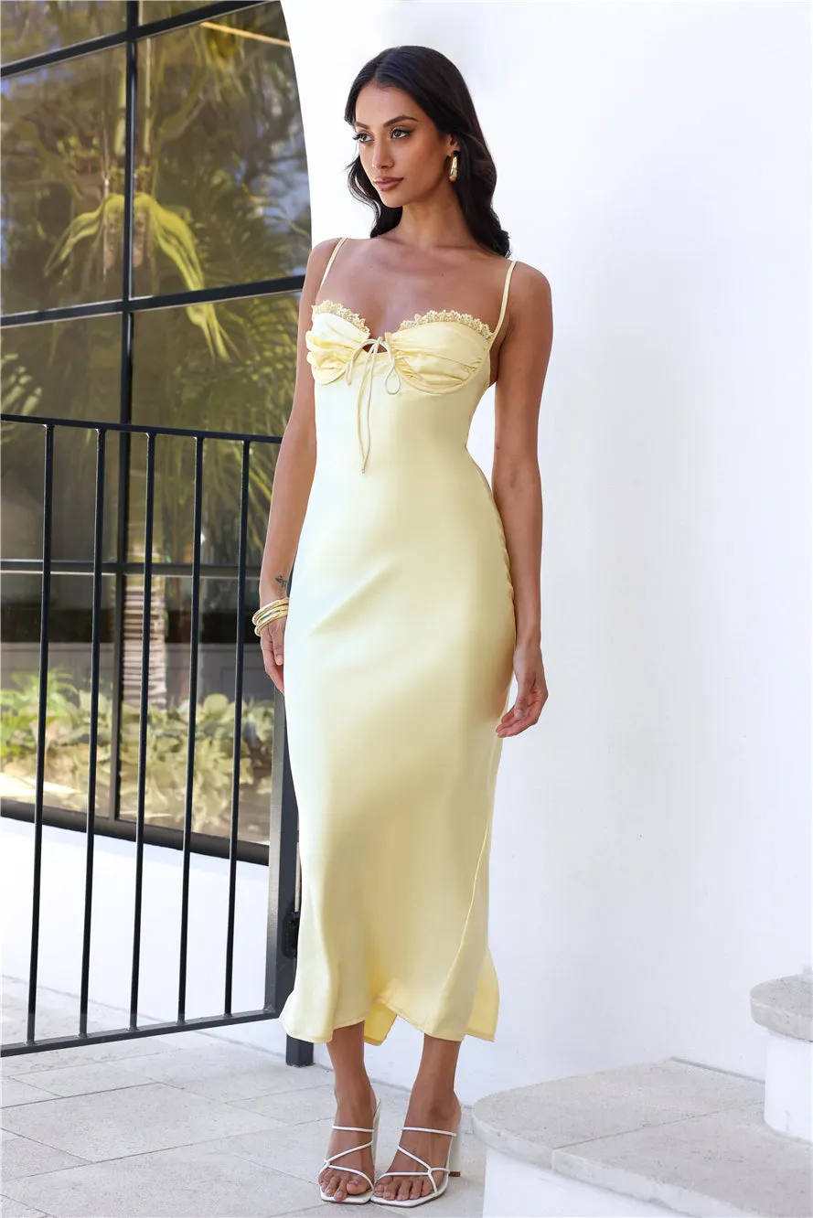 She's Refined Satin Maxi Dress Yellow sold by Hello Molly product image thumbnail 3