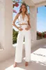 Paradise Lily Halter Crop Top White sold by Hello Molly