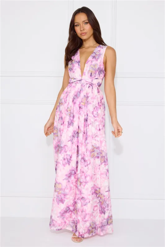 Gold Sky Maxi Dress Purple sold by Hello Molly