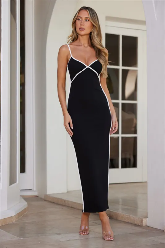 Wine Bar Maxi Dress Black sold by Hello Molly