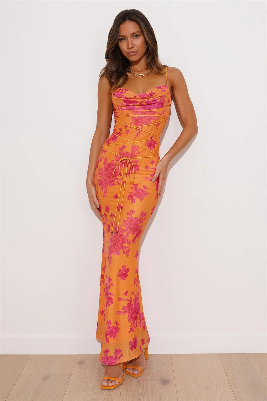 Best Bits Mesh Maxi Dress Orange sold by Hello Molly product image thumbnail 4