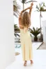 Forever Trend Strapless Satin Maxi Dress Yellow sold by Hello Molly