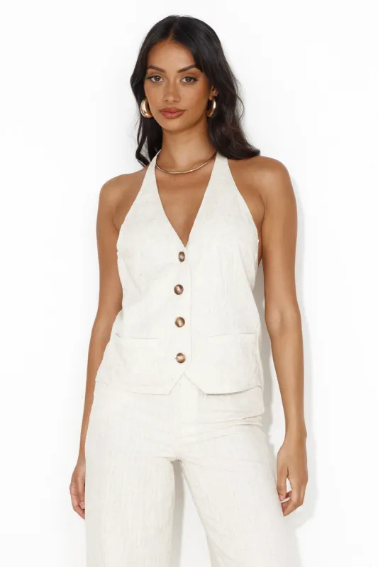 Country Retreat Linen Blend Vest Top Natural sold by Hello Molly