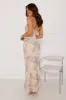 Glimmers Of Gold Mesh Maxi Dress Beige sold by Hello Molly